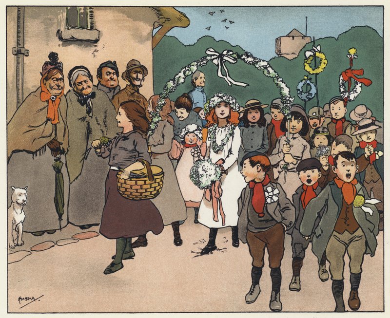 första maj (lito i färg) av John Hassall