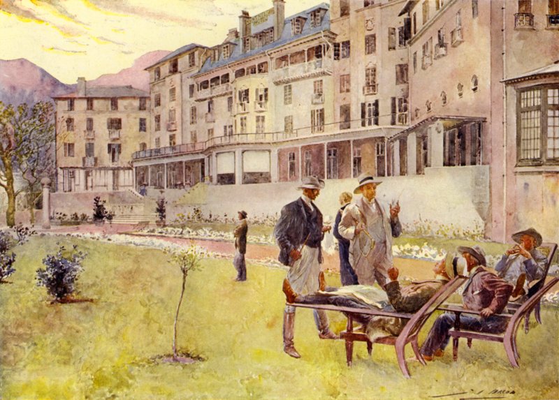 Kapstaden, utanför Mount Nelson Hotel (litho i färg) av John Henry Frederick (after) Bacon