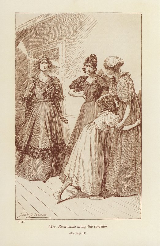 Illustration till Jane Eyre av Charlotte Bronte (litografi) av John Henry Frederick (after) Bacon