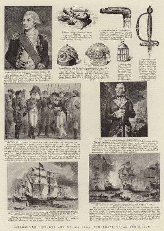 Intressanta bilder och reliker från Royal Naval Exhibition av John Hoppner