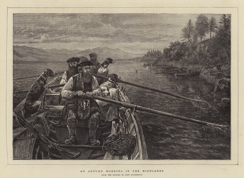En höstmorgon i högländerna av John Isaac Richardson