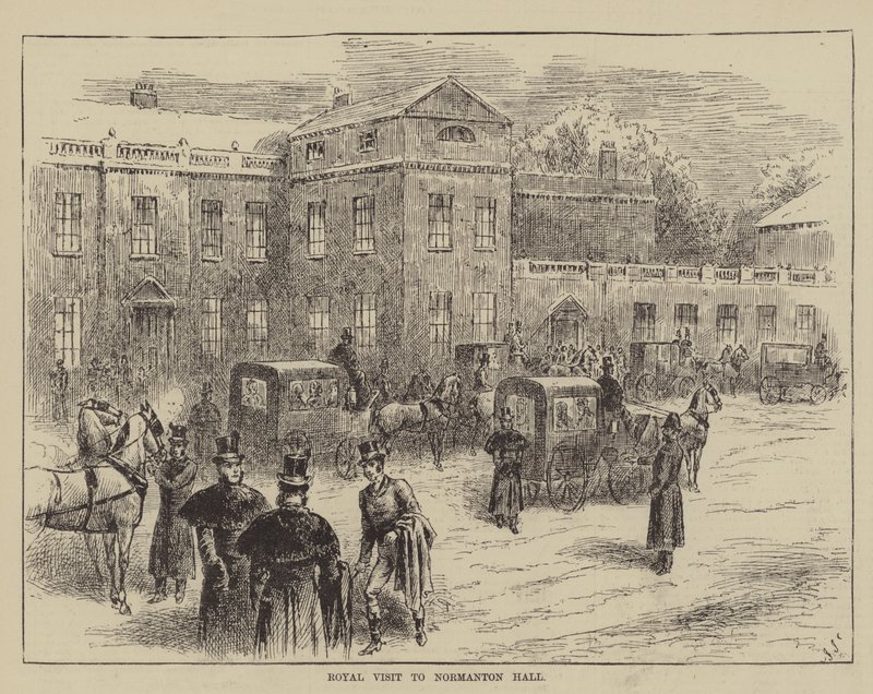 Kungligt besök i Normanton Hall av John Jellicoe