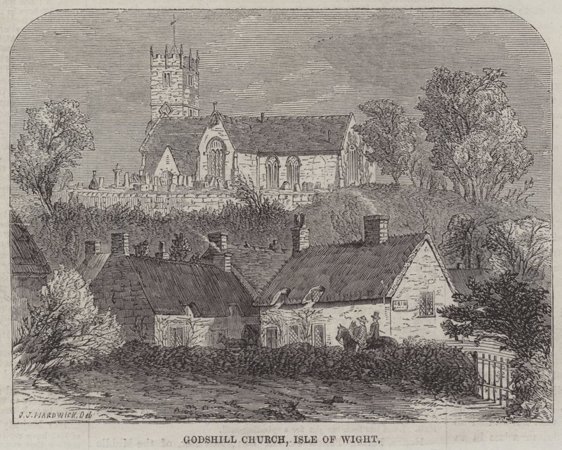 Godshill kyrka, Isle of Wight av John Jessop Hardwick
