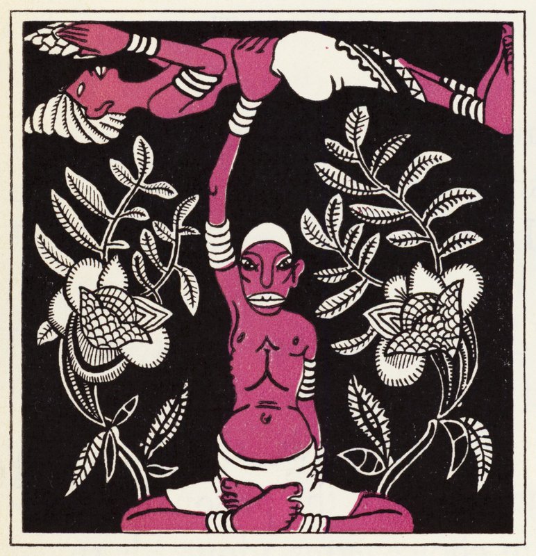 Utsmyckning för berättelsen om Aladdin och den underbara lampan (färg litho) av John Kettelwell