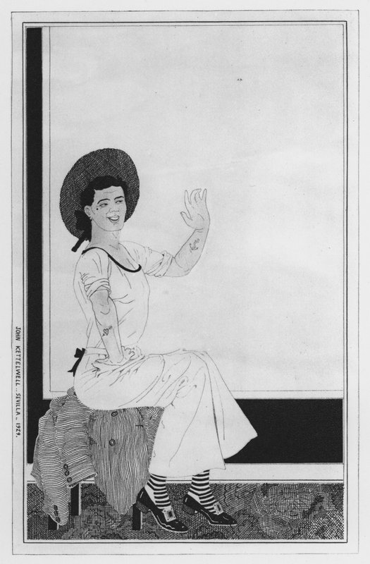 Illustration för Love for Love av William Congreve (litho) av John Kettelwell