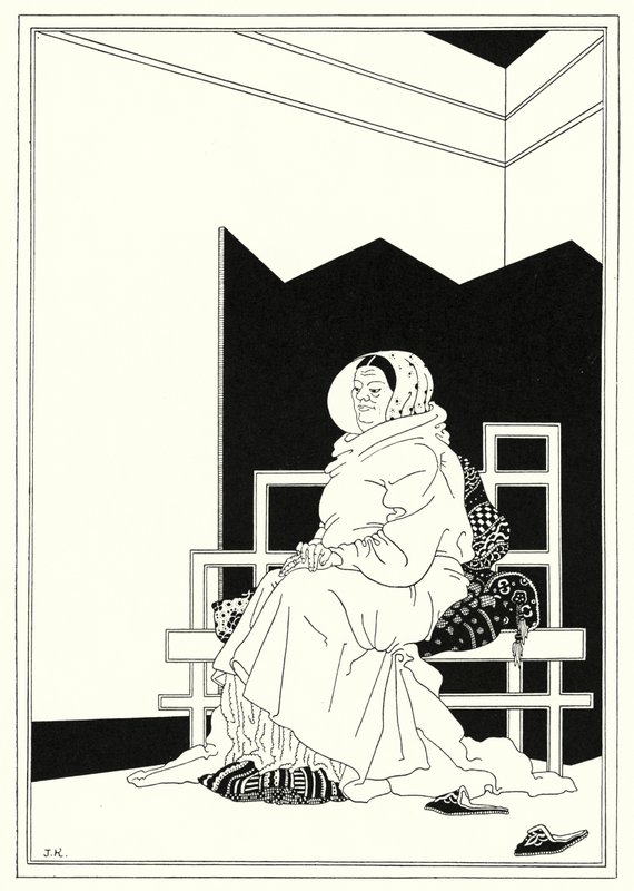 Illustration till historien om Aladdin och den underbara lampan (litho) av John Kettelwell