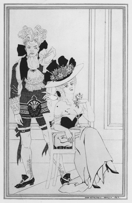Illustration till The Way of the World av William Congreve (litho) av John Kettelwell