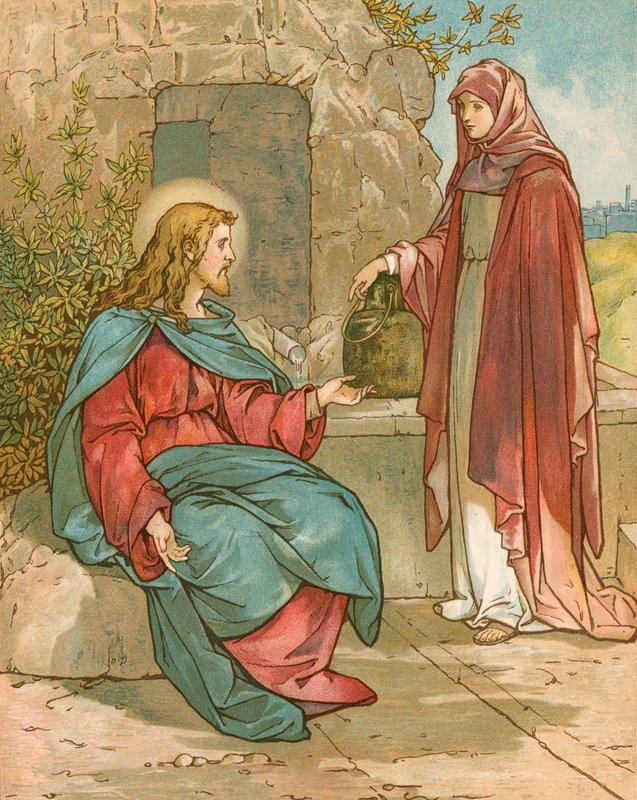 Kristus och kvinnan i Samaria av John Lawson