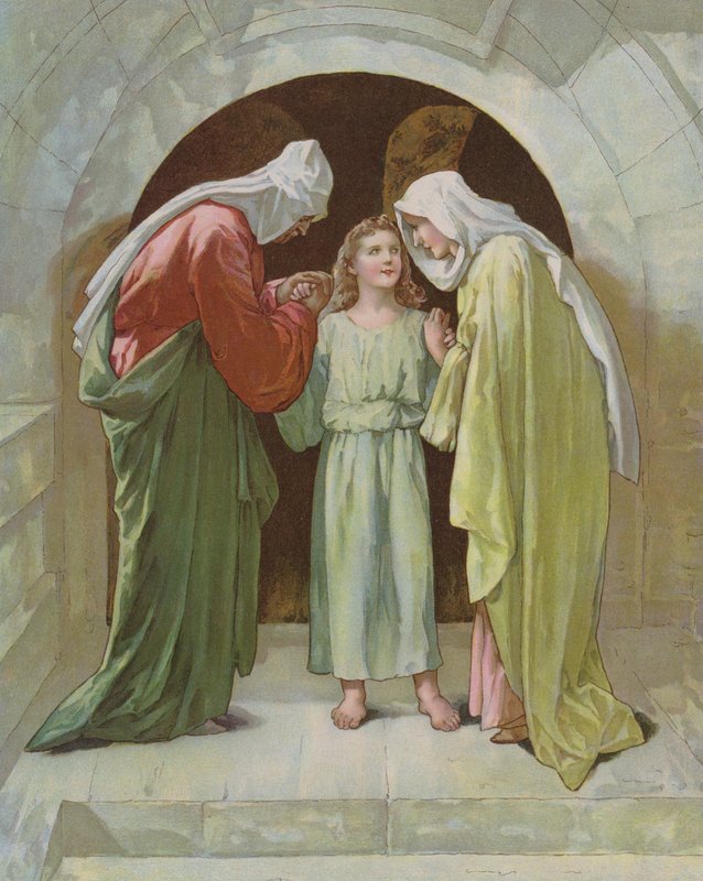 Josef och Maria fann Jesus i templet av John Lawson
