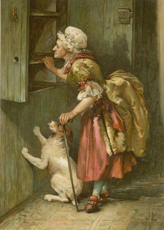 Gamla mor Hubbard (kromolit) av John Lawson