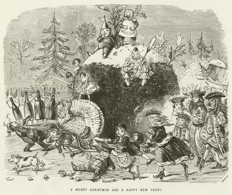 En god jul och ett gott nytt år! av John Leech