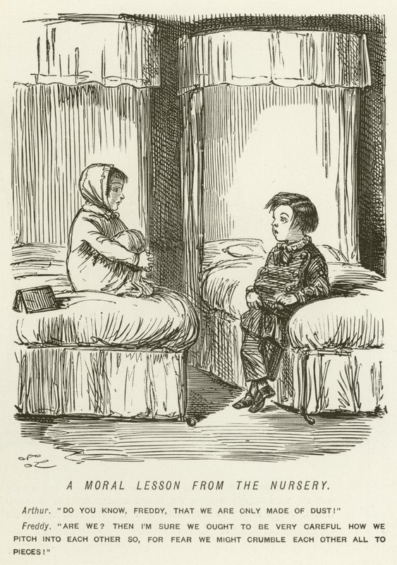 En moralisk lektion från barnkammaren av John Leech