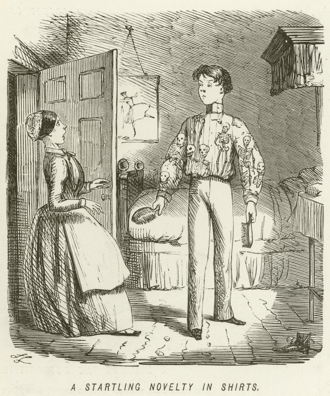 En häpnadsväckande nyhet i skjortor av John Leech