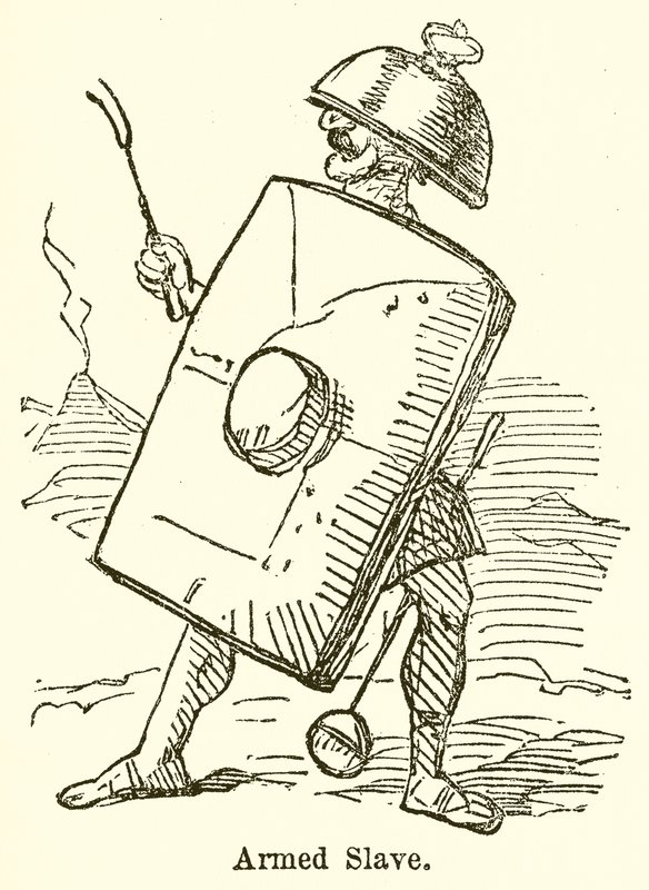 Beväpnad slav (gravyr) av John Leech