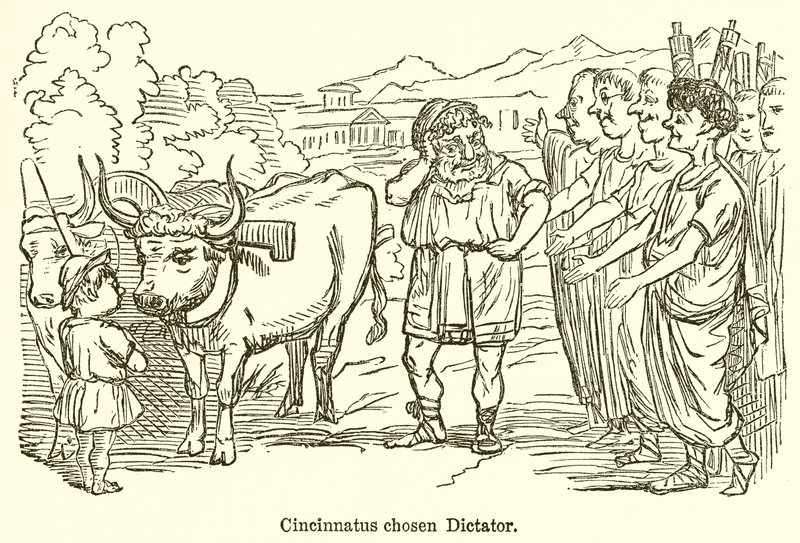Cincinnatus valde Diktator av John Leech