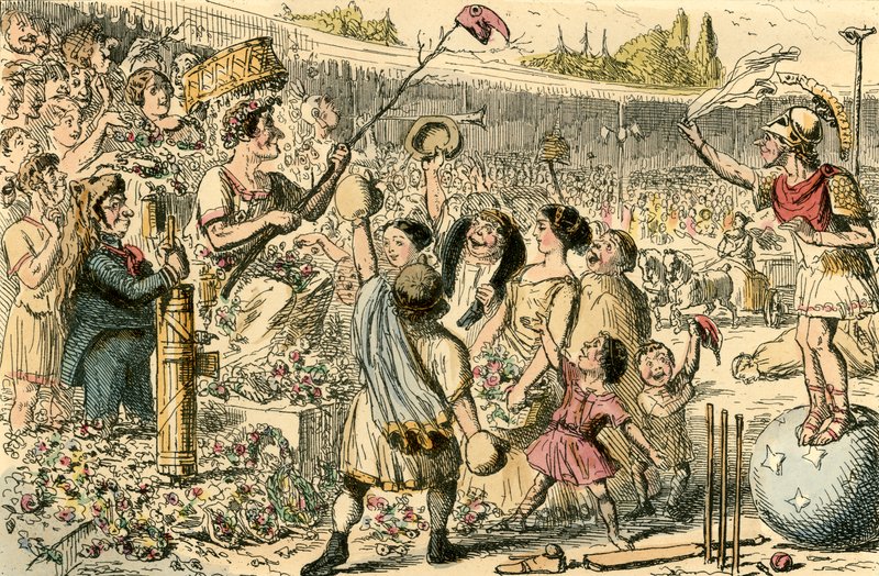 Flaminius återställer friheten till Grekland vid Isthmian Games av John Leech