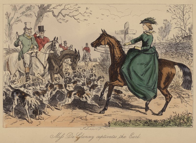 Miss De Glancey fängslar earlen av John Leech