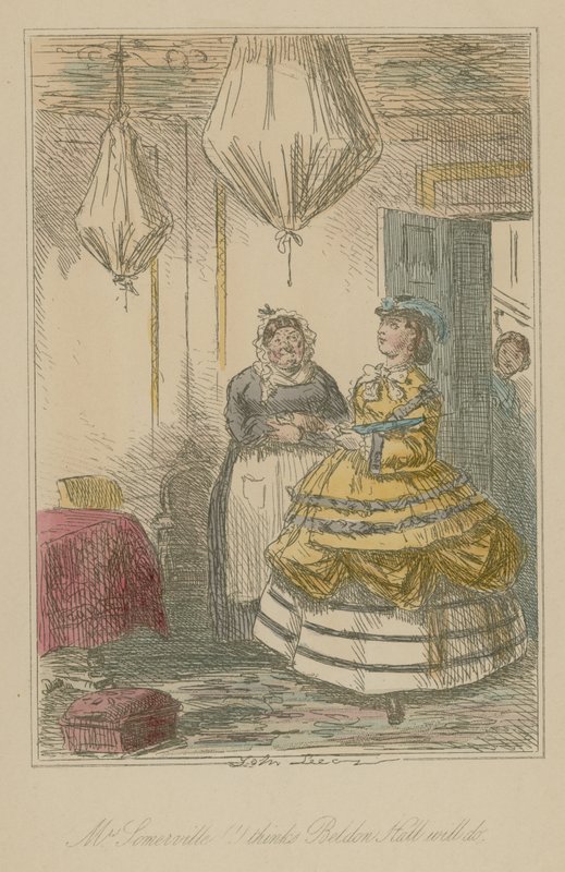 Mrs Somerville tycker att Beldon Hall är bra. av John Leech