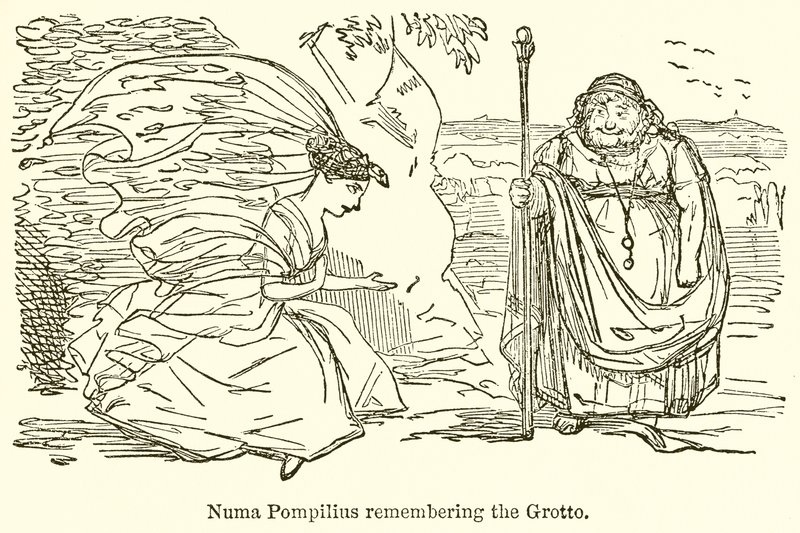 Numa Pompilius minns grottan av John Leech