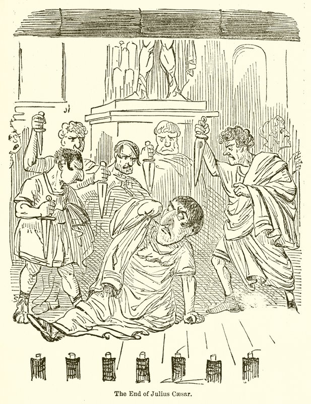 Slutet på Julius Caesar av John Leech