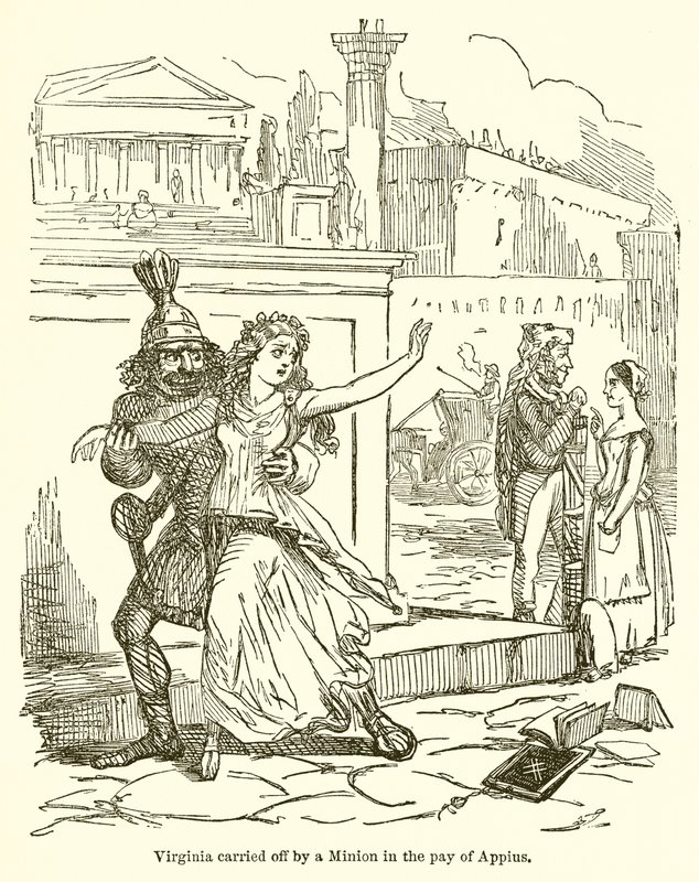 Virginia buren av en Minion in the Pay of Appius av John Leech