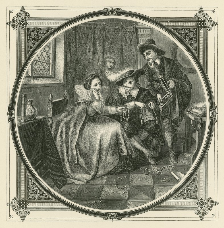 Medan hon gråter slukar hon (gravyr) av John Leighton