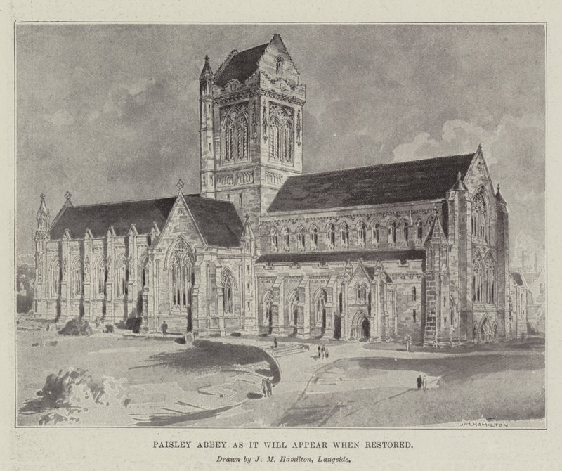 Paisley Abbey som det kommer att se ut när det återställs av John McLure Hamilton
