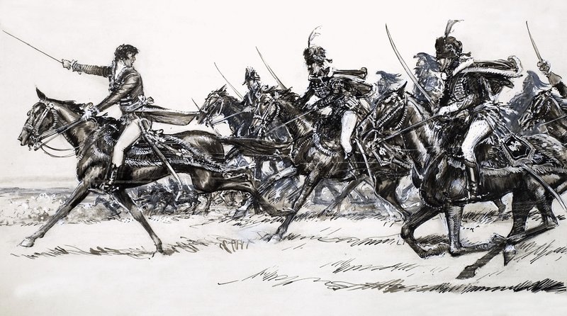 Kavalleriets anfall av John Millar Watt
