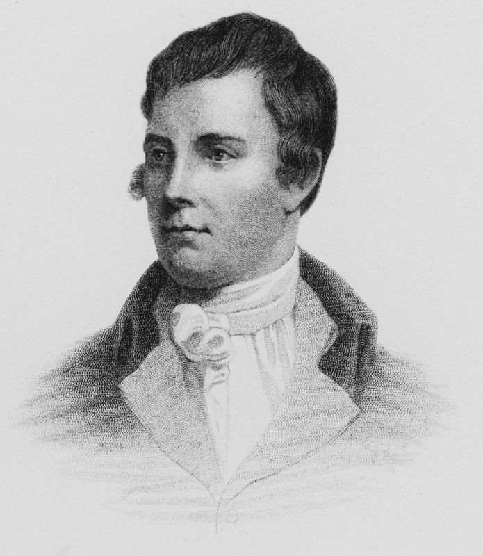 Porträtt av Robert Burns (gravyr) av John Moyr (attr.to) Smith