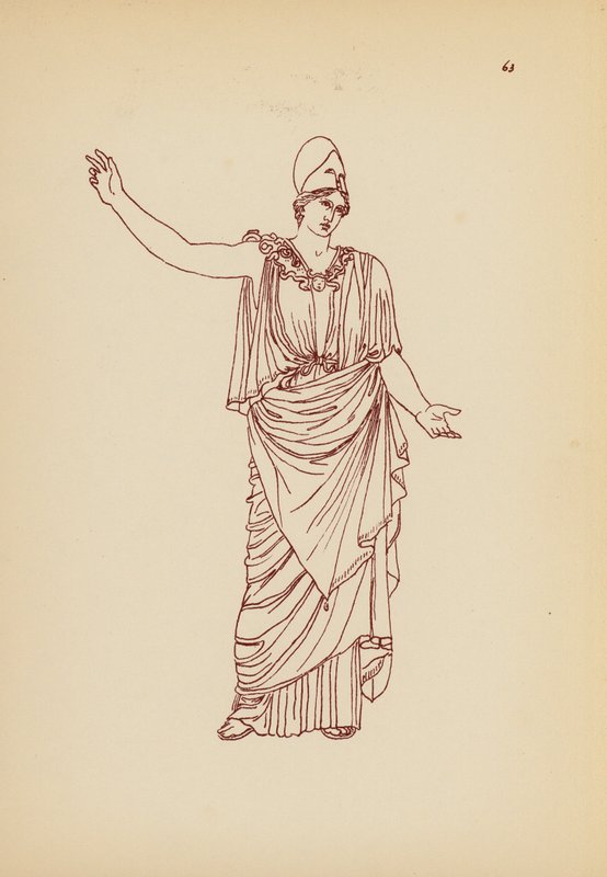 Antik grekisk kvinnodräkt (litho) av John Moyr Smith