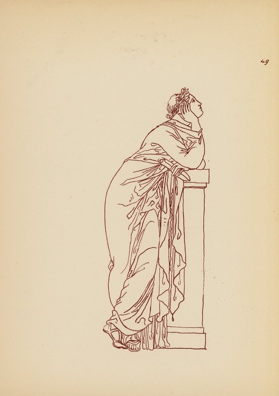 Antik grekisk kvinnodräkt (litho) av John Moyr Smith