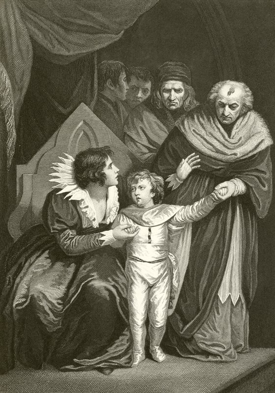 Elizabeth Woodville överlämnar sin son av John Opie