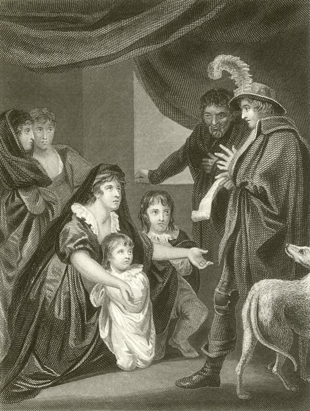 Lady Elizabeth Gray vädjar till Edward IV att skydda sina barn av John Opie