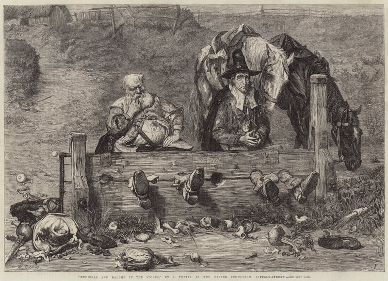 Hudibras och Ralpho i aktierna av John Pettie