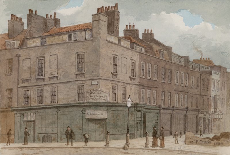 Hörn av Little Newport Street och Lisle Street, London av John Phillipp Emslie