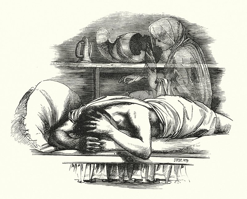 Lucretias spöke (gravyr) av John Reinhard Weguelin