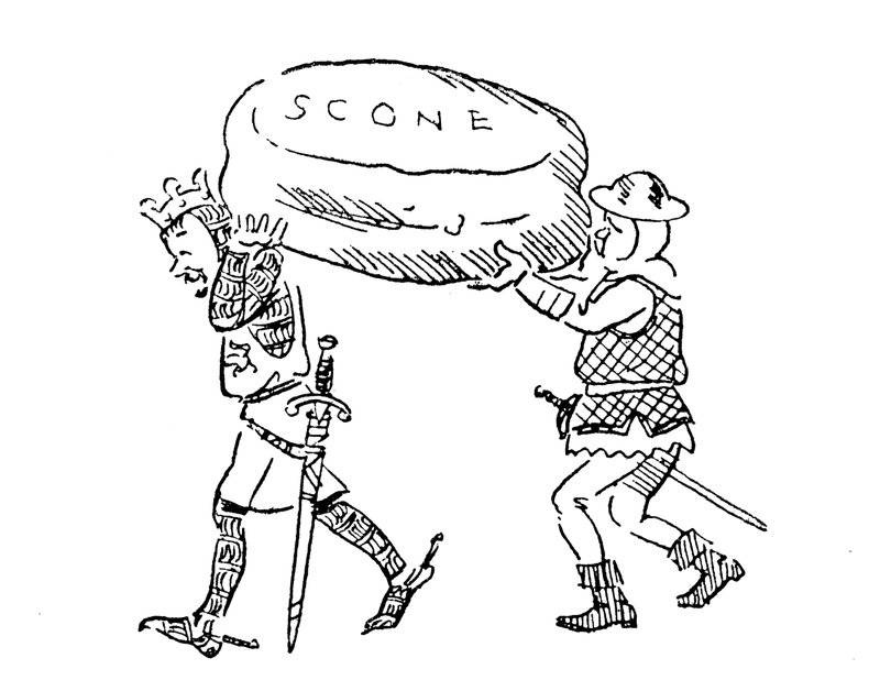 Kung Edward I stjäl Scone-stenen av John Reynolds