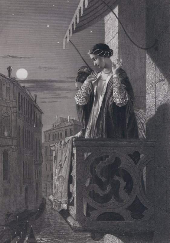 Alvisi Sanuto och ambassadörens dotter (gravyr) av John Rogers (after) Herbert