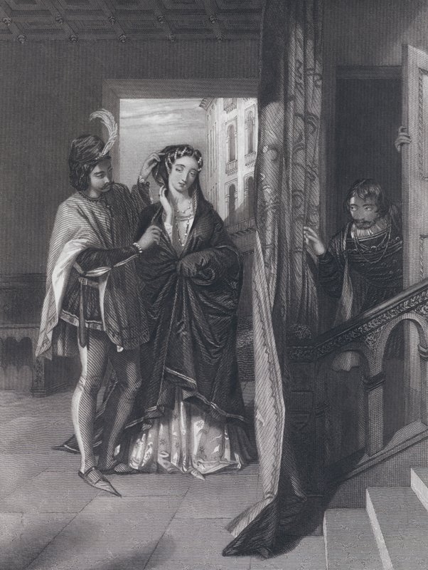 Den ödesdigra nyfikenheten (gravyr) av John Rogers (after) Herbert