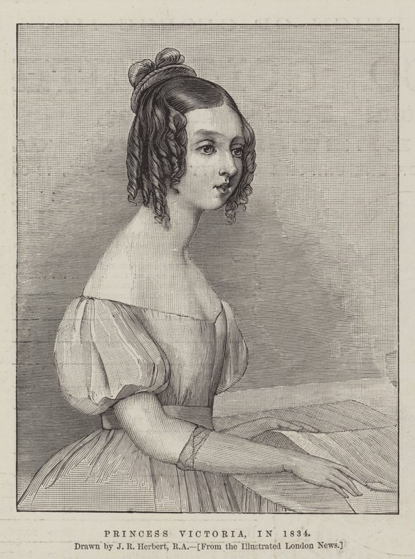Prinsessan Victoria, 1834 av John Rogers Herbert