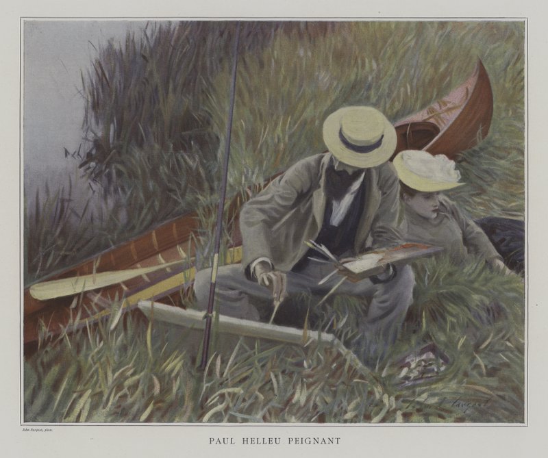 Paul Helleu målning (Paul Helleu målning) av John Singer after Sargent