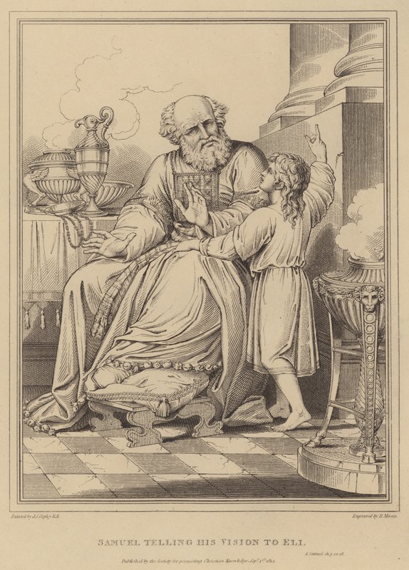 Samuel berättar sin syn för Eli, 1 Samuel av John Singleton Copley