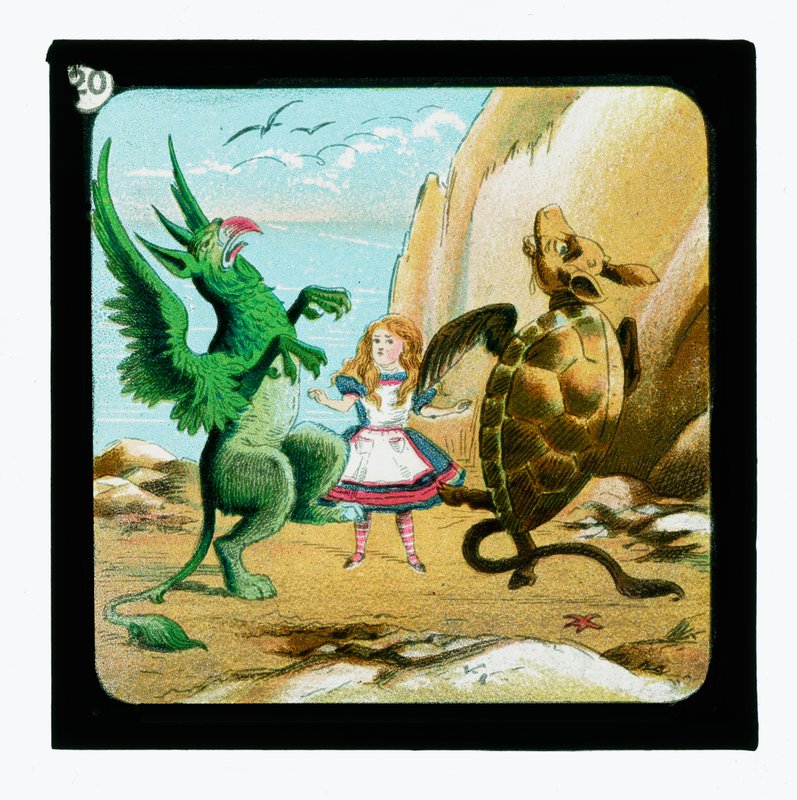 Alice i Underlandet, färgade lyktabilder av John Tenniel