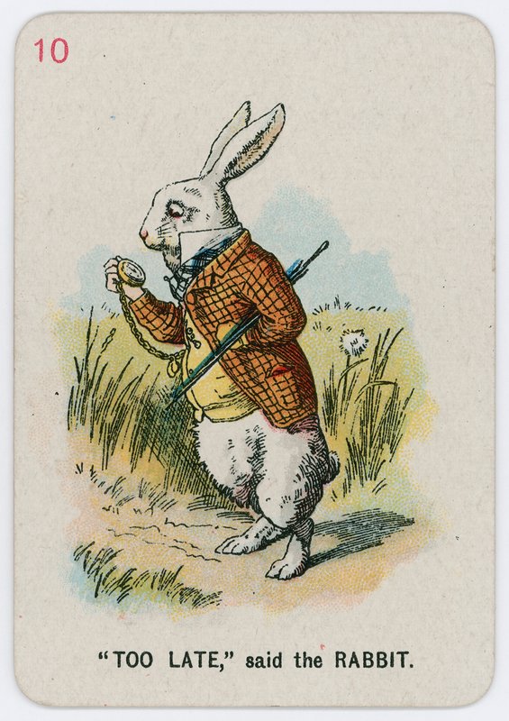 För sent, sa kaninen av John Tenniel