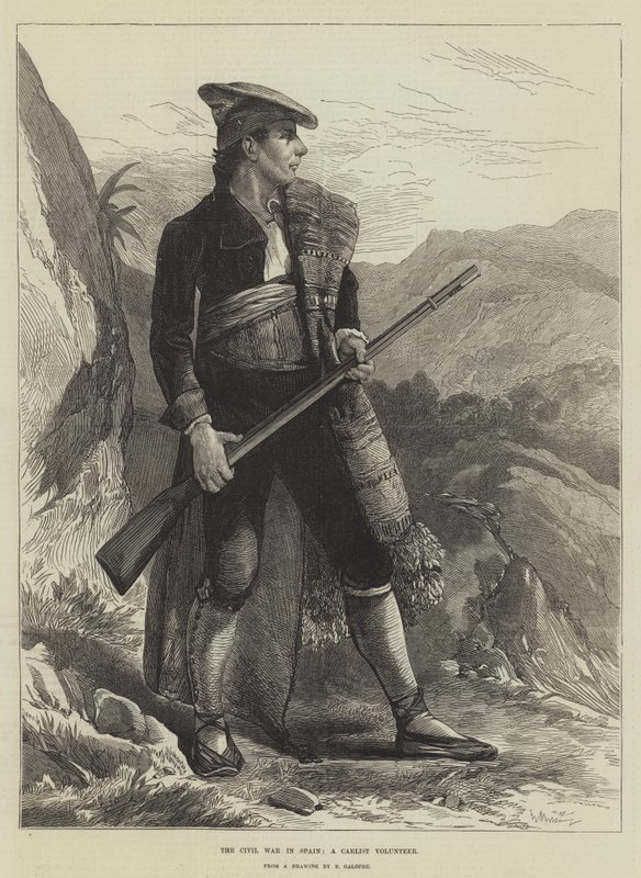 Inbördeskriget i Spanien, en frivillig från Carlist av Jose Galofre Y Coma