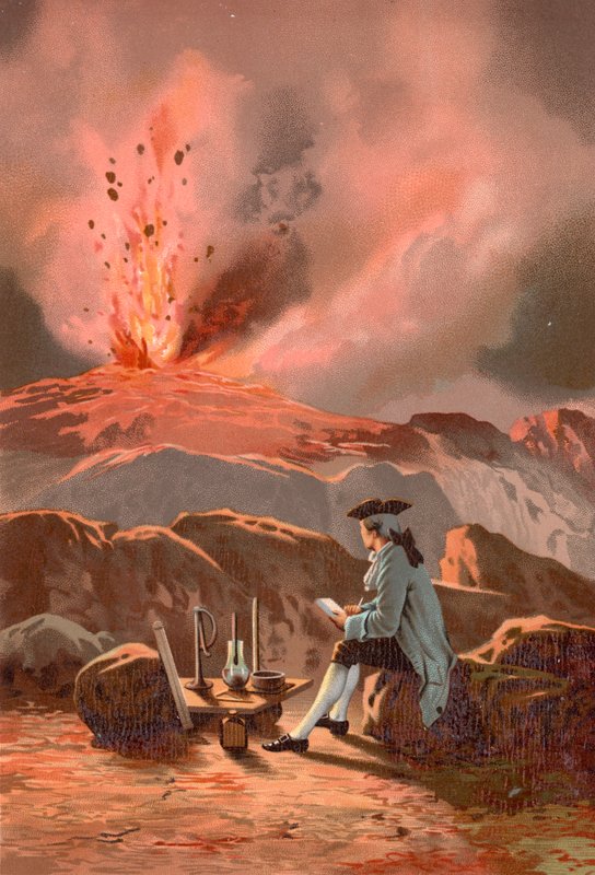 Lazzaro Spallanzani observerar ett utbrott av Etna av Jose Armet Portanell