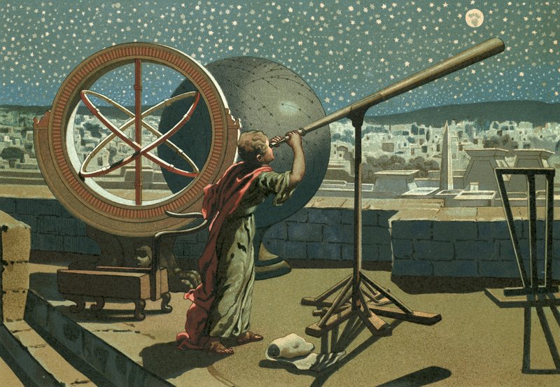 Hipparchus i observatoriet i Alexandria av Josep or Jose Planella Coromina