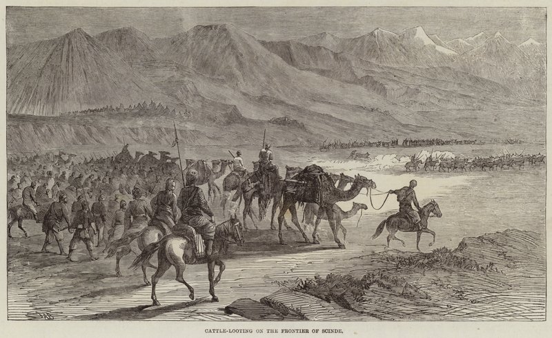 Boskapsplundring på Scindes gräns av Joseph Austin Benwell