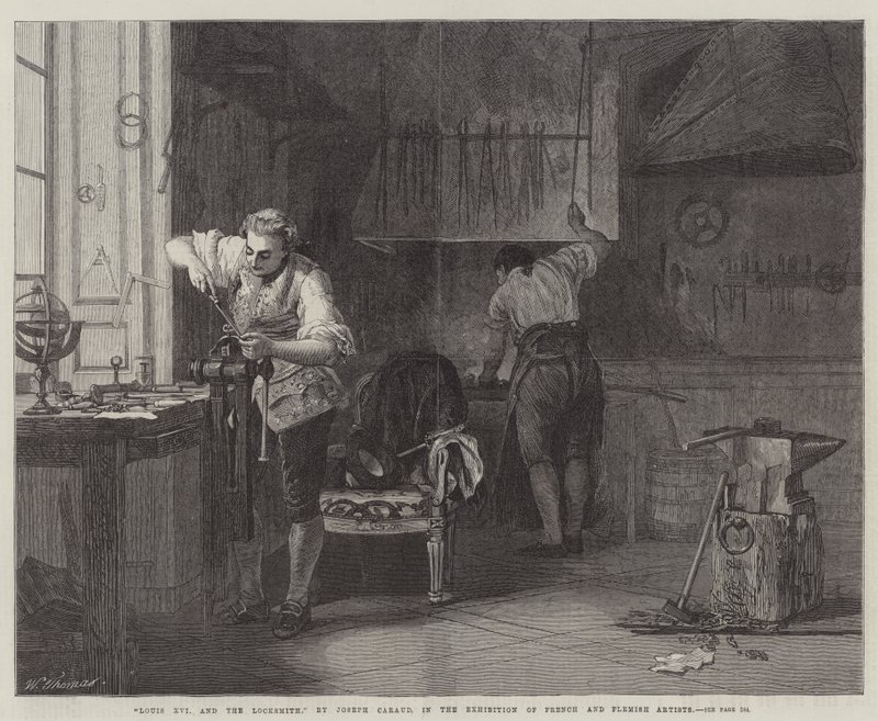 Ludvig XVI och låssmeden av Joseph Caraud