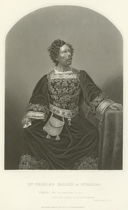 Mr Charles Dillon som Othello, akt III, scen III av Joseph Kenny Meadows